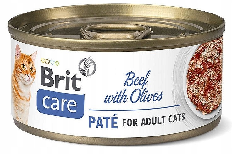 BRIT CARE CAT BEEF WITH OLIVES PUSZKA 70 G