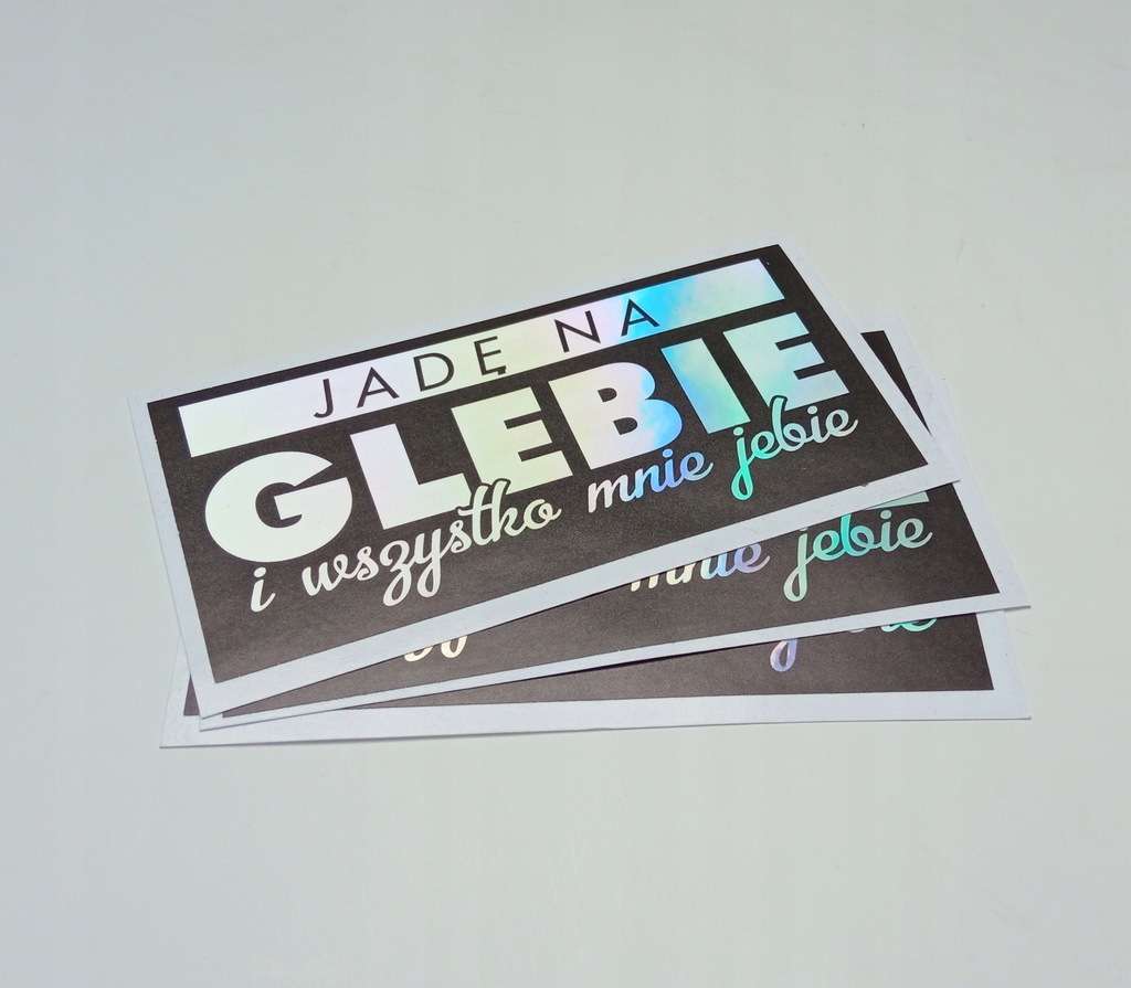 Naklejka sticker Jadę Na Glebie hologram