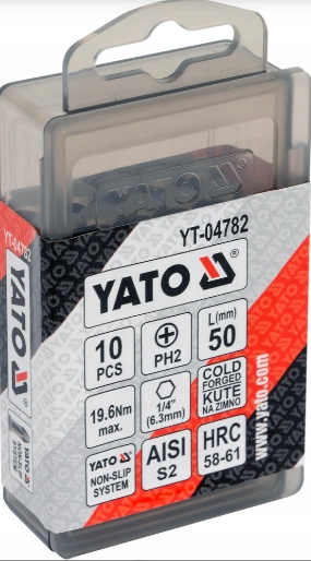 YATO YT-04782 GROTY DO WKRĘTARKI PH2X50 10 SZT