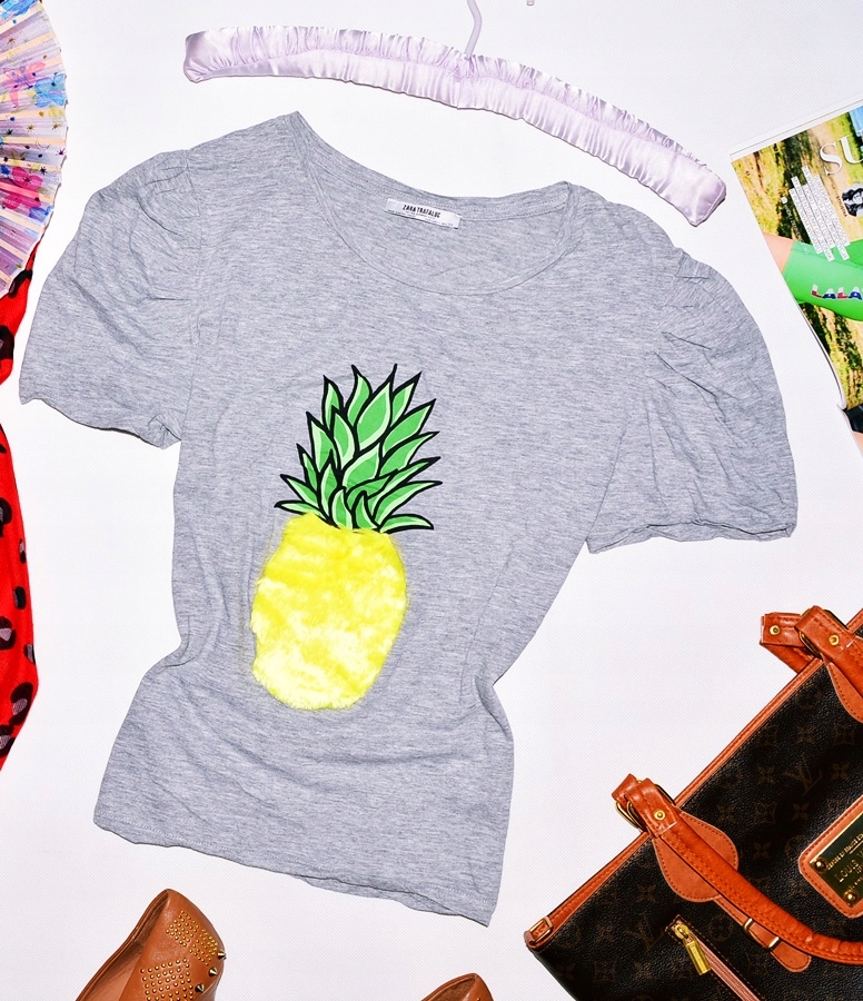 5731-26 ...ZARA... m#b T-SHIRT ANANAS FUTERKO r.40