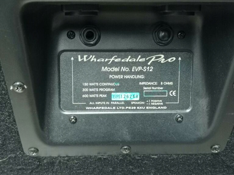 Wharfedale evp best sale s12