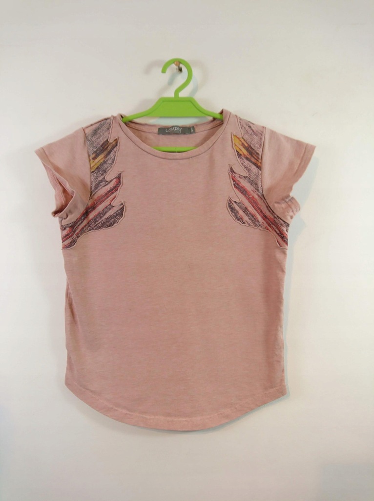 loudly_różowy t-shirt koszulka_6/7 lat 122 cm