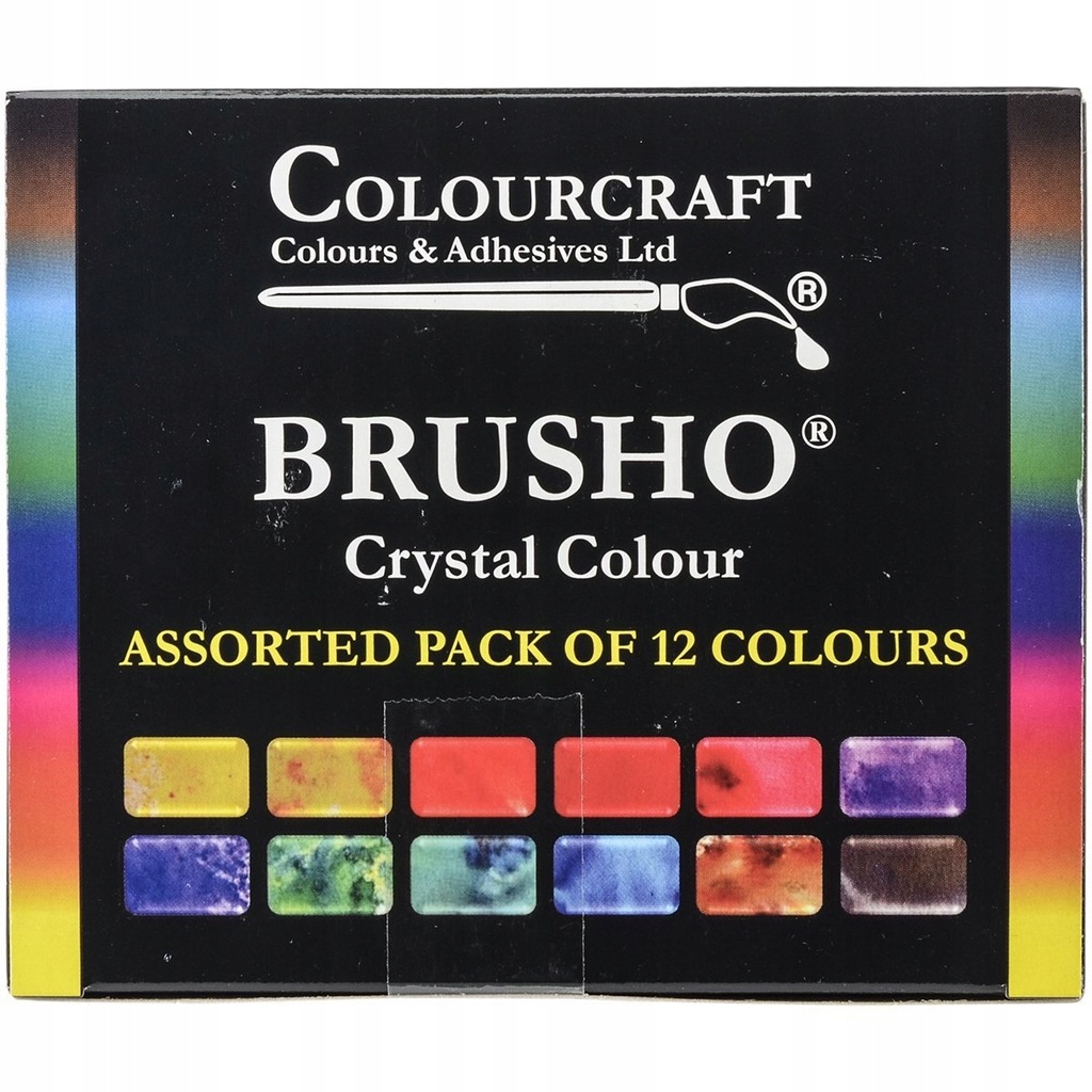 ZESTAW KOLORÓW BRUSHO COLOURCRAFT „CRYSTAL” 12 KOLORÓW