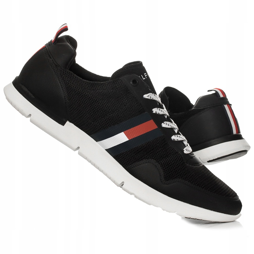 tommy hilfiger tobias flag mesh trainers in white