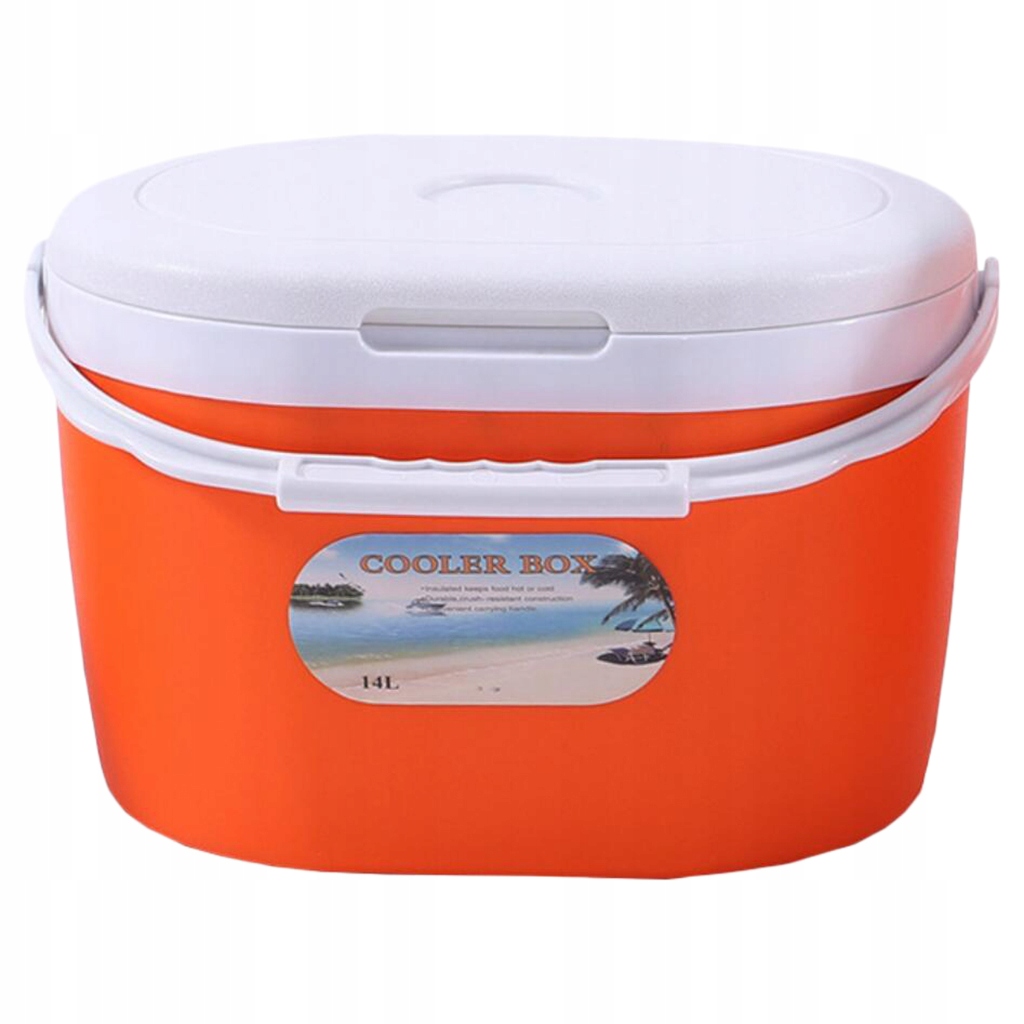 Outdoor Camping Cooler Box - Pomarańczowy 14L