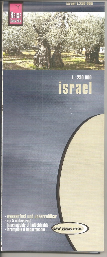 IZRAEL - MAPA Z 2008 ROKU.