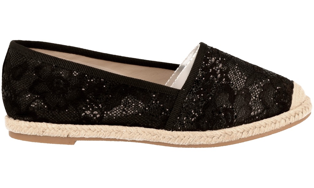 259 Lniane Espadryle Slip On Tenisówki Słomka R39