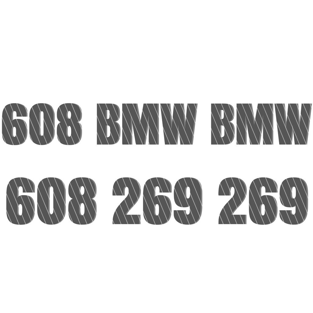 Złoty numer Dealer BMW 608 269 269 - 608 BMW BMW