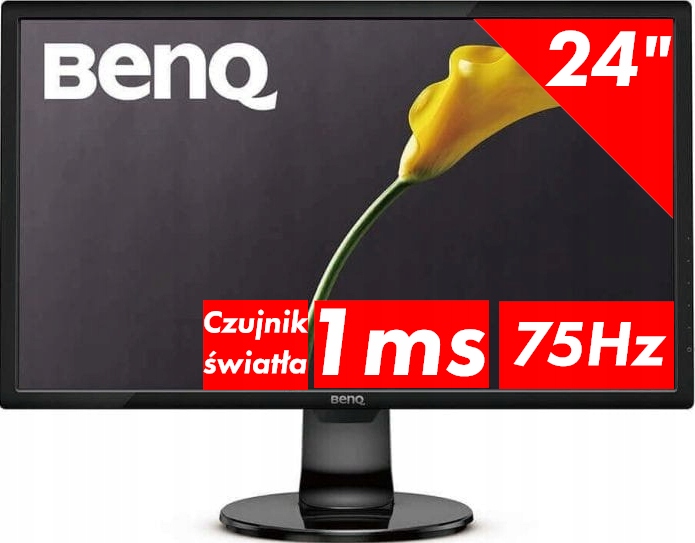 Monitor 24 Benq Gl2460bh 75hz 1ms 12mln 1 Hdmi