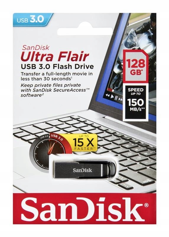 Pendrive SanDisk ULTRA FLAIR 128GB USB3.0