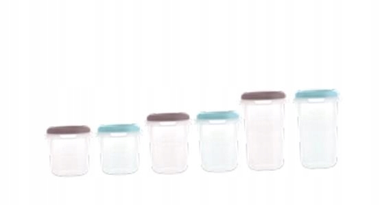 POJEMNIKI NA ŻYWNOŚĆ HERMETYCZNIE ZAMYKANE TERRA 6 SZT