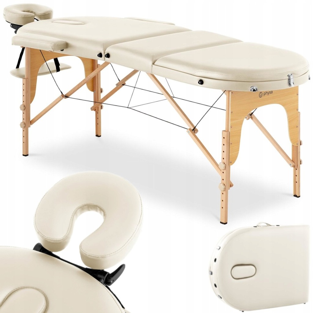 Stół łóżko do masażu przenośne składane z drewnian