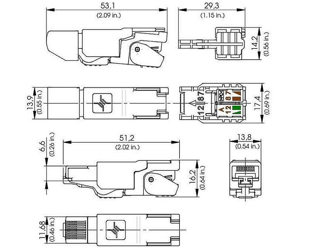 Купить Разъем RJ45 FTP-разъем кат.6А кат.7 TELEGARTNER: отзывы, фото, характеристики в интерне-магазине Aredi.ru