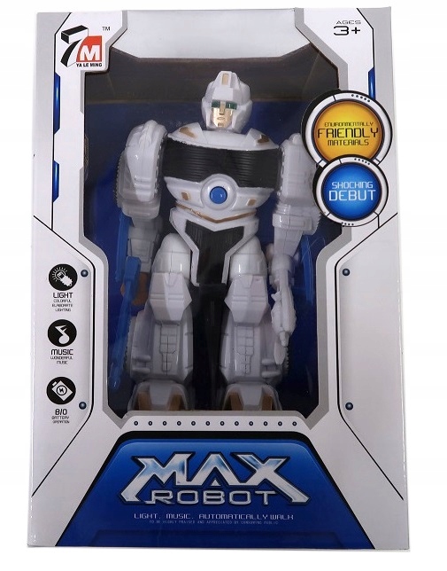 ROBOT CHODZĄCY BIAŁY MAX ROBOT INTERAKTYWNY DŹWIĘK