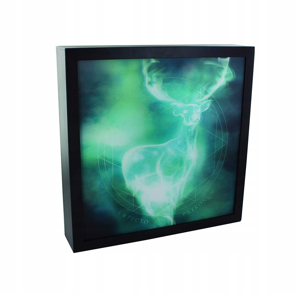 HARRY POTTER PATRONUS LAMPKA 3D LED OBRAZ 25x25cm