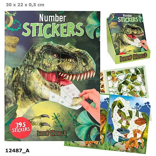 Zestaw z naklejkami Number Stickers Dino World