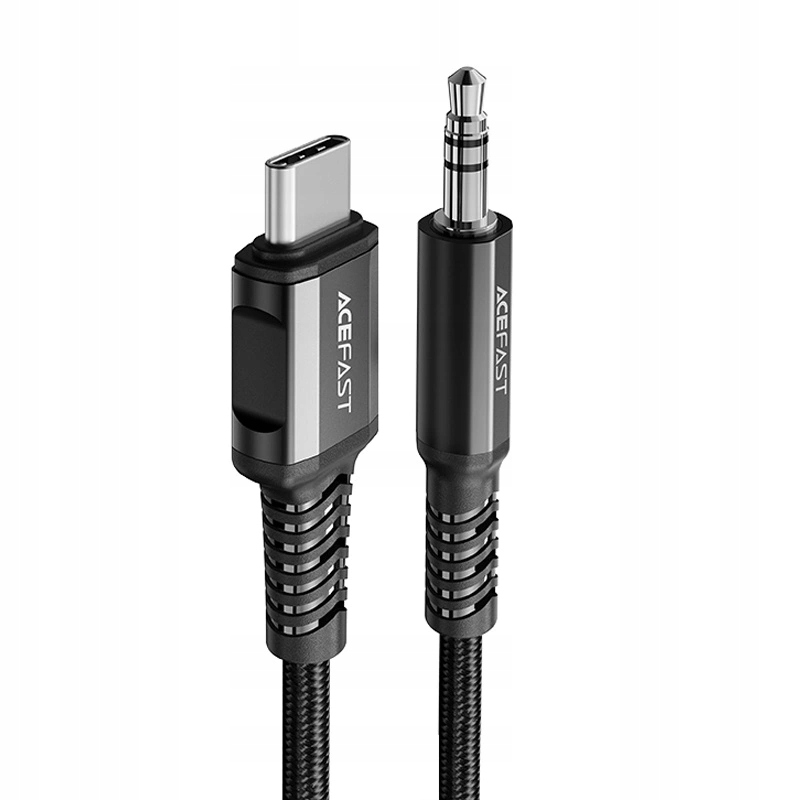 Acefast kabel audio USB Typ C - 3,5mm mini jack (męski) 1,2m, AUX czarny (C