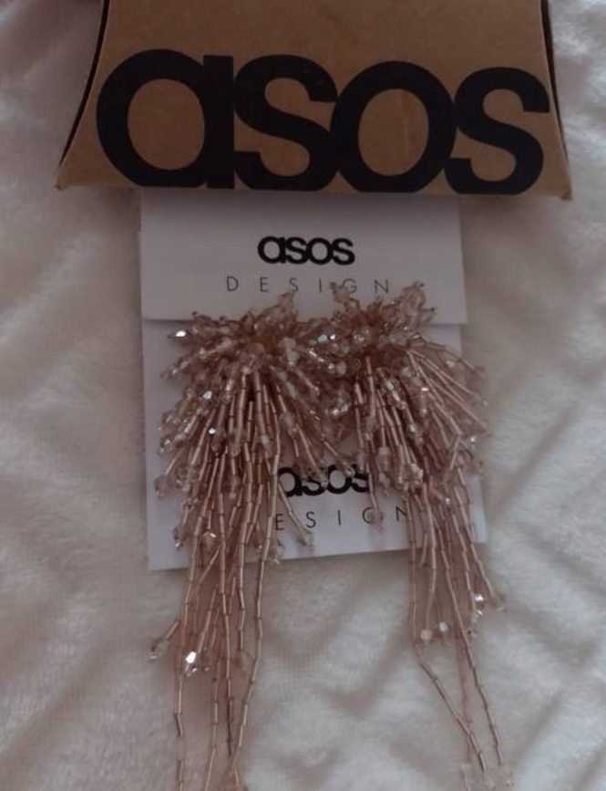 Asos/Długie, Bogato zdobione kolczyki wieczorowe z Londynu, NOWE