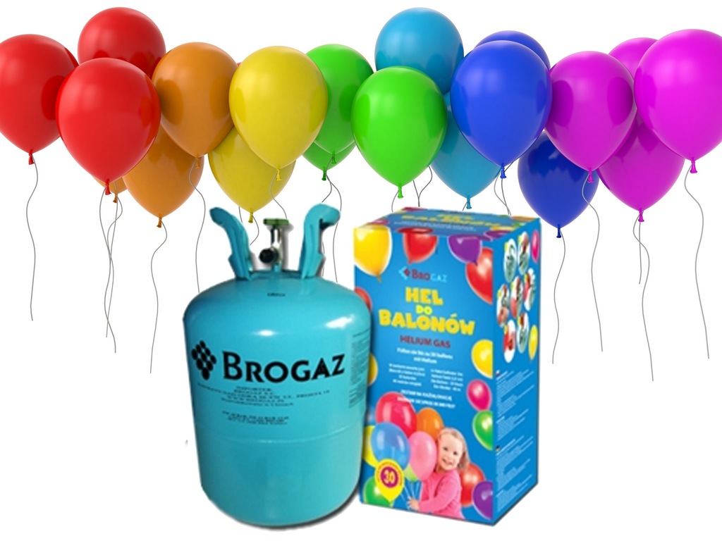 Balon Blum Portal Dla Zerówki BUTLA Z HELEM BALONY HEL + 30 Kolorowych Balonów - 7002992379
