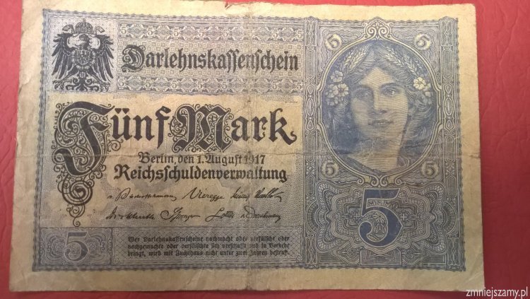 Niemcy - 5 marek z 1917 roku dla WOŚP seria N
