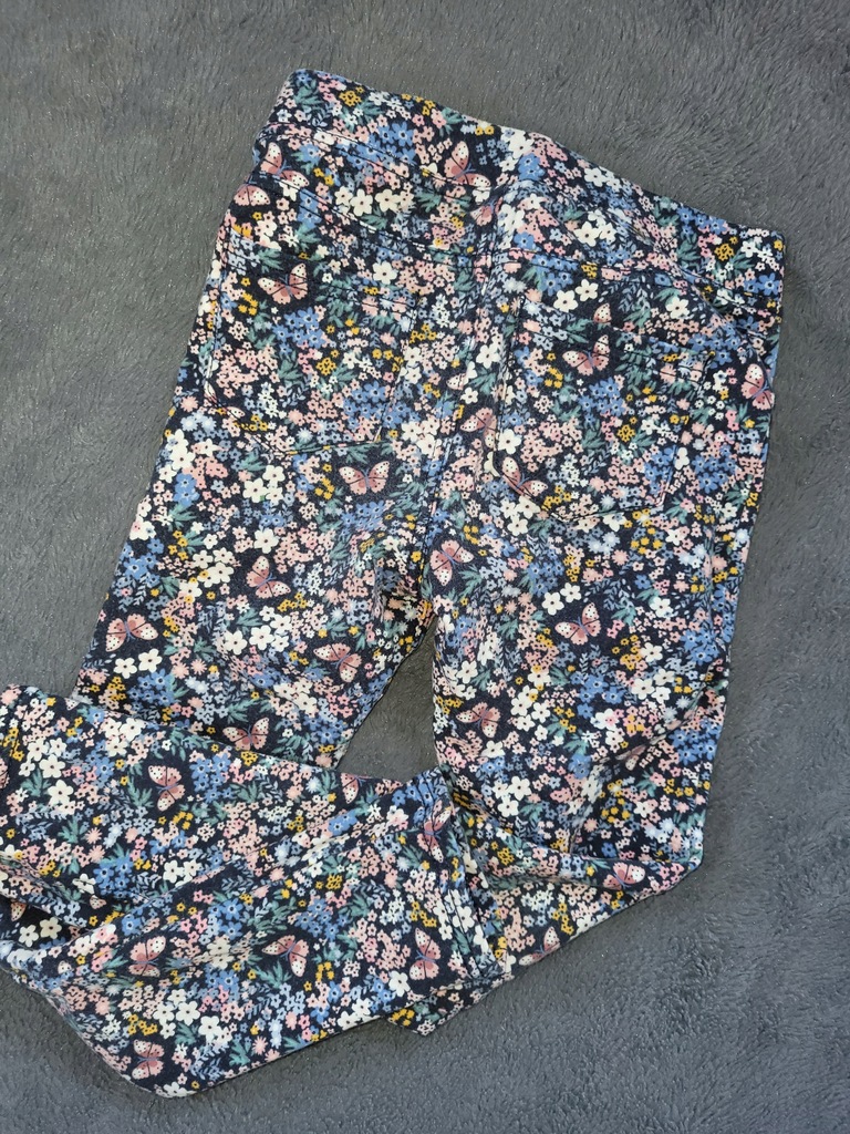 H&M legginsy w kwiatuszki 128 cm SUPER STAN