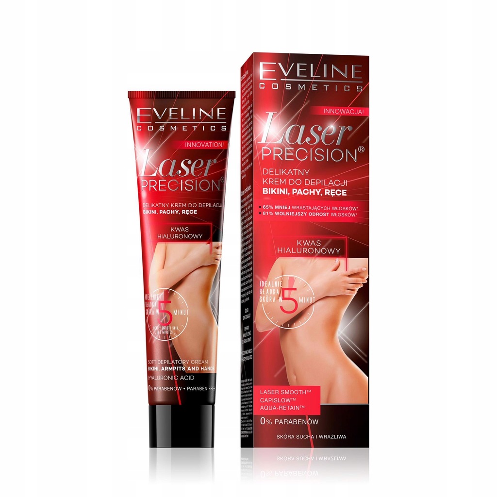 EVELINE LASER PRECISION KREM DO DEPILACJII BIKINI,PACH I RĄK 125ML