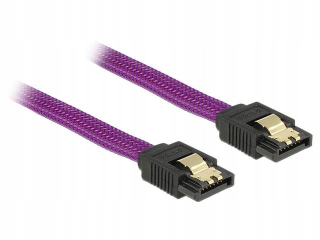 Kabel Delock SATA DATA III 0,2m z metalowymi zatrzaskami Premium