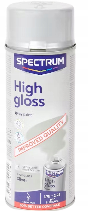 Spectrum Farba w sprayu srebrna połysk 400ml