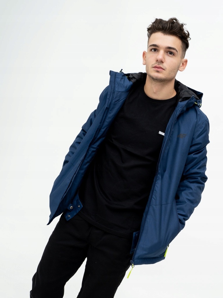 Купить Мужская зимняя лыжная куртка теплая темно-синяя 4F L: отзывы, фото, характеристики в интерне-магазине Aredi.ru