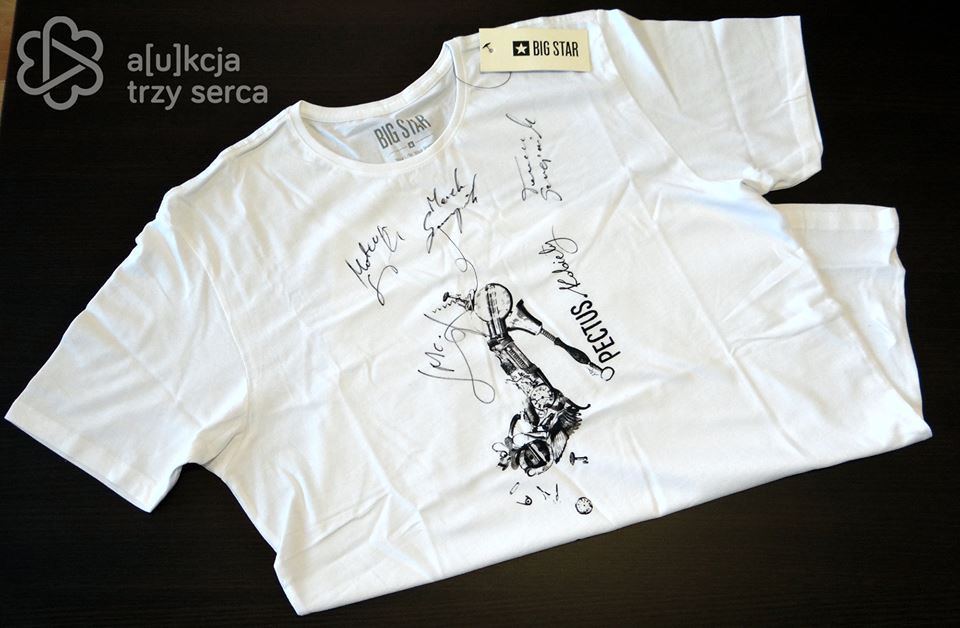Koszulka i zdjęcie z autografami zespołu Pectus