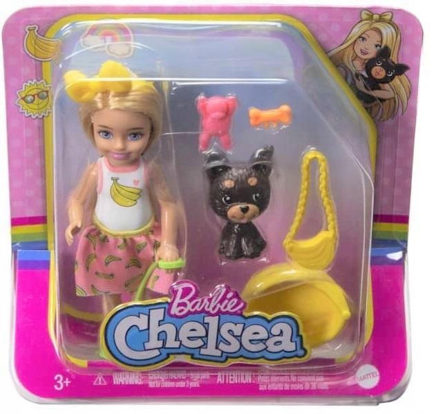 BARBIE CHELSEA LALKA + ZWIERZĄTKO HGT11, MATTEL