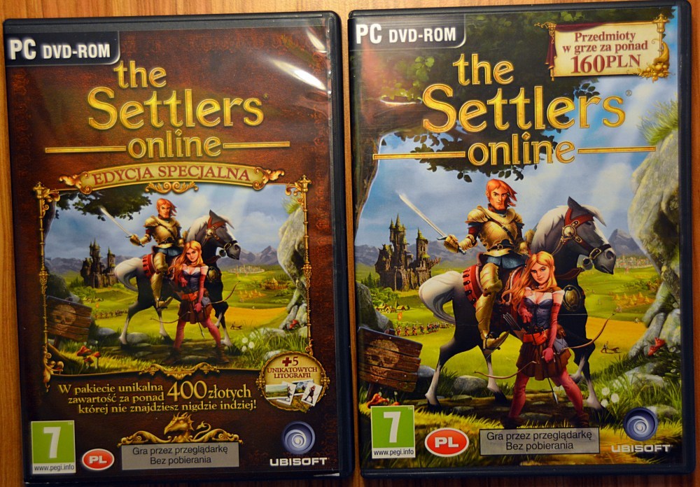 2x DVD The Settlers Online dodatki do gry dla WOŚP