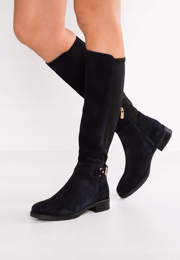 tommy hilfiger buckle high boot stretch