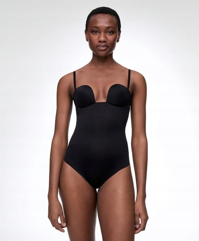OYSHO CZARNE G ADKIE BODY FISZBINY 70B 15413708866 oficjalne archiwum Allegro