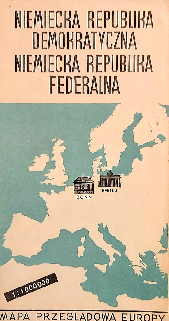 Mapa przeglądowa Europy NRD, RFN