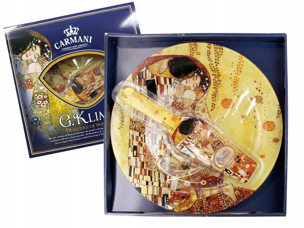 Talerz deserowy z łopatką - G. Klimt, Pocałunek śr