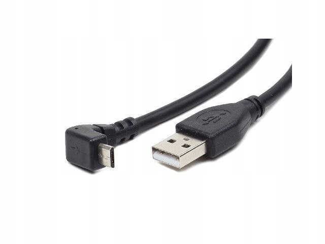 KABEL USB MICRO(M) KĄTOWY GÓRA/DÓŁ->USB-A(M) 2.