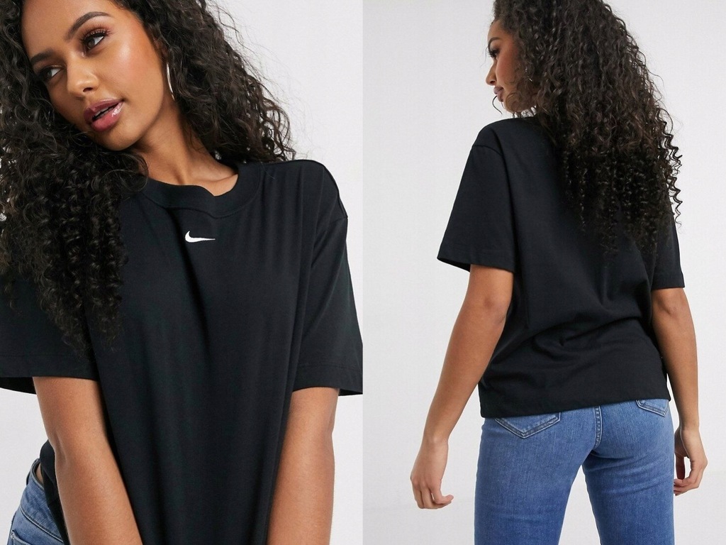 Nike Czarny T-Shirt oversize z logo XL