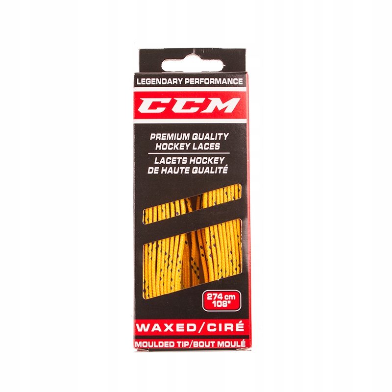 Sznurówki CCM Proline Wax Żółte 244cm