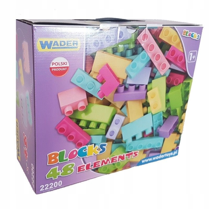 KLOCKI PASTELOWE BLOCKS 48 EL WADER 22200