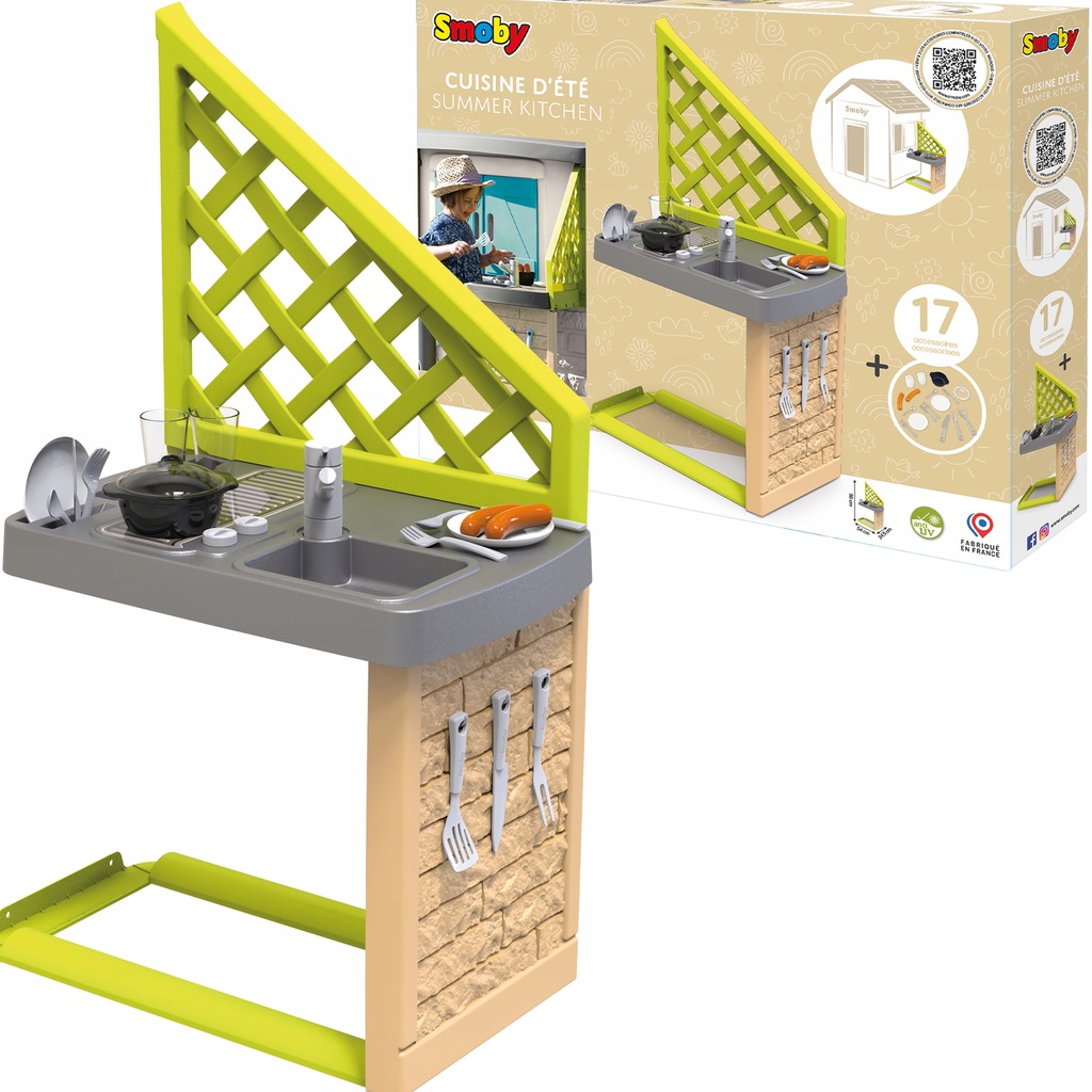 SMOBY KUCHNIA LETNIA GRILL DO DOMKÓW OGRODOWYCH NEO JURA 17 EL AKCESORIA