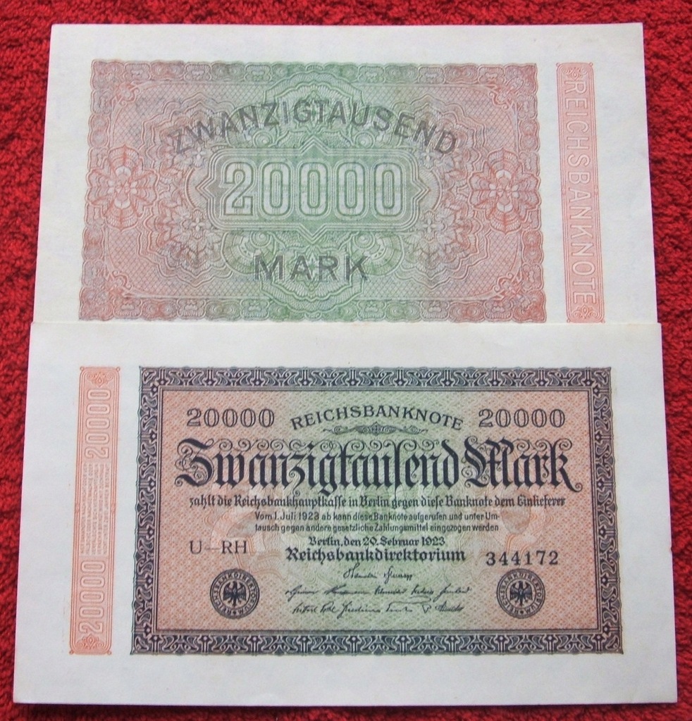 BANKNOT 20000 MAREK 1923 ROK NIEMCY !!! STAN UNC-