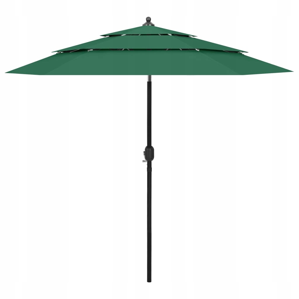 Parasol klasyczny VidaXL zielony 250 x 229 cm