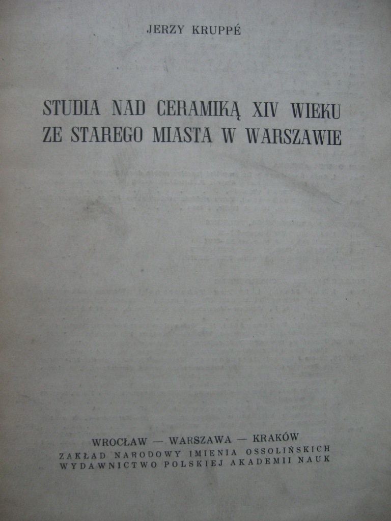 CERAMIKA XIV wieku ze Starego Miasta Warszawa