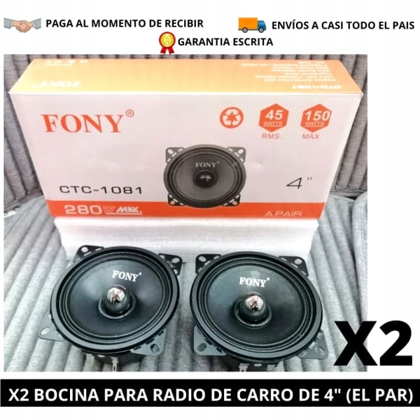 Głośniki samochodowe FONY 1081 2 szt 280 W radio głośnik niskotonowy 10cm