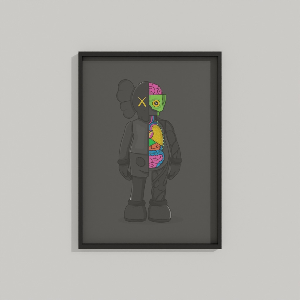 Plakat w Ramce Kaws Vinyl Figure