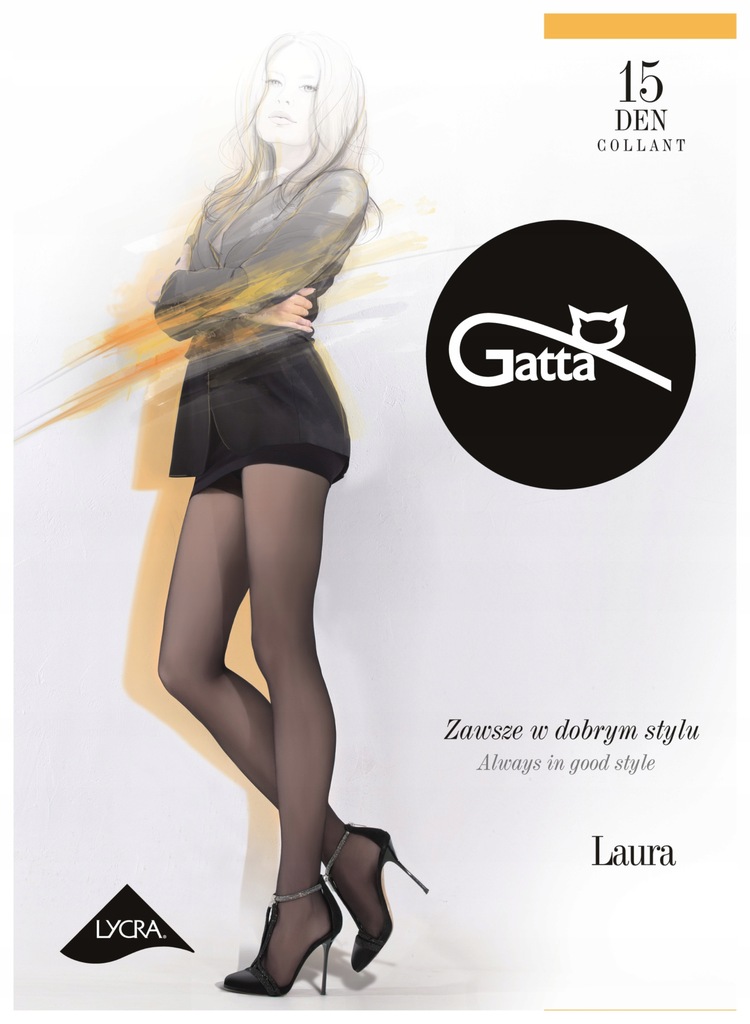 Gatta rajstopy Laura lycra 15 Den 5 Latte