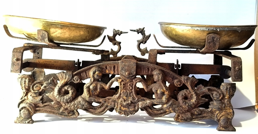 Przedwojenna Waga Szalkowa Sygnowana Kraków