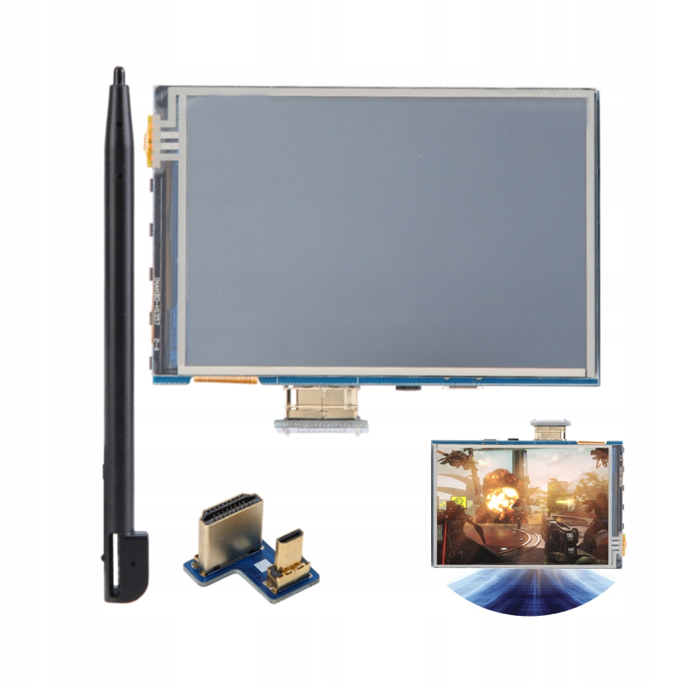 3.5 calowy ekran dotykowy LCD HDMI 1080P