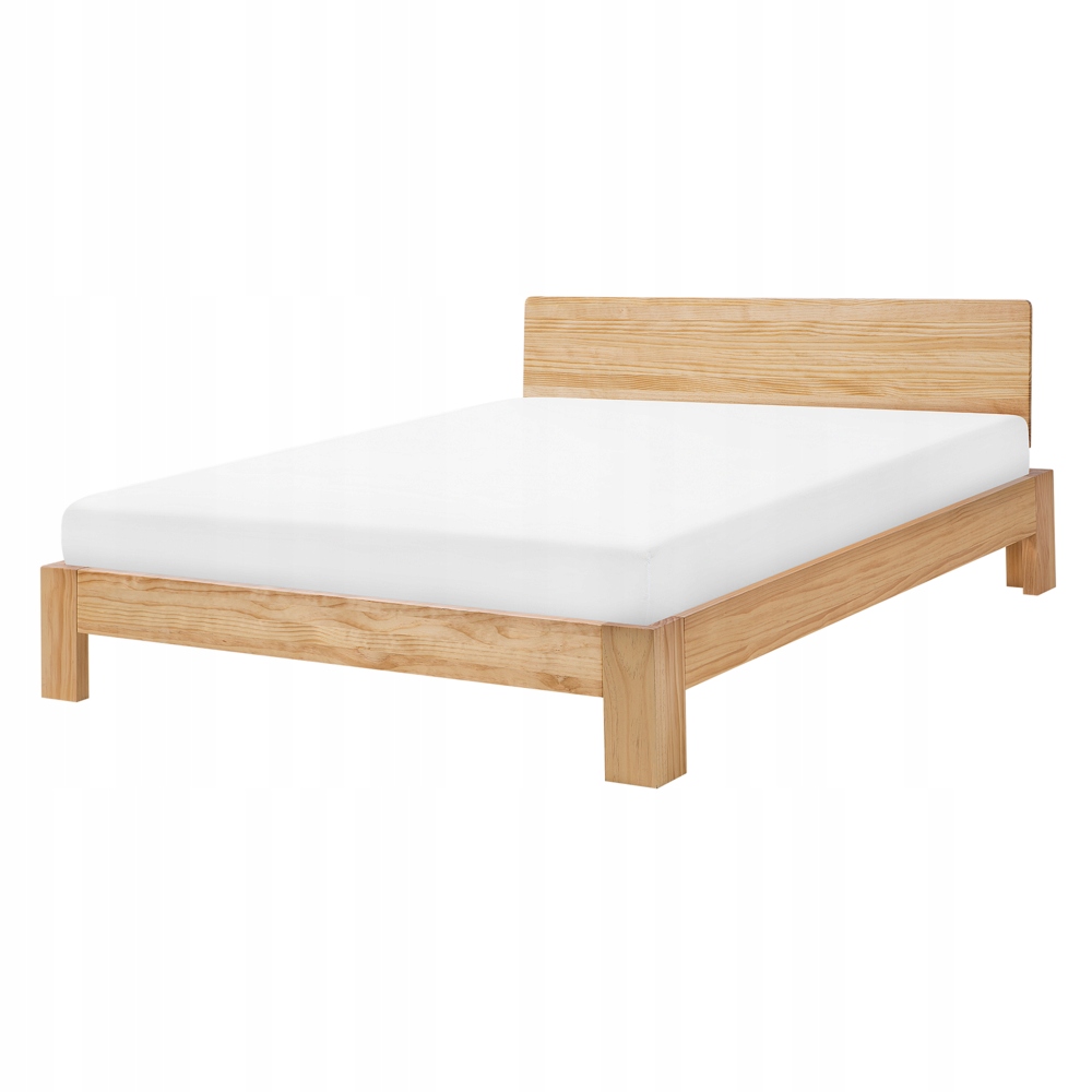 Łóżko drewniane 180 x 200 cm jasne ROYAN